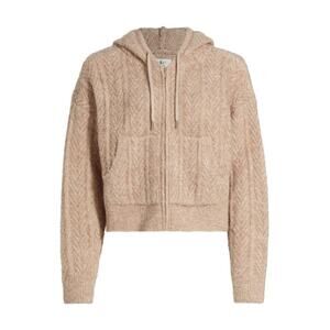 Stella Dux Cable-Knit Zip Hoodie (Size L)